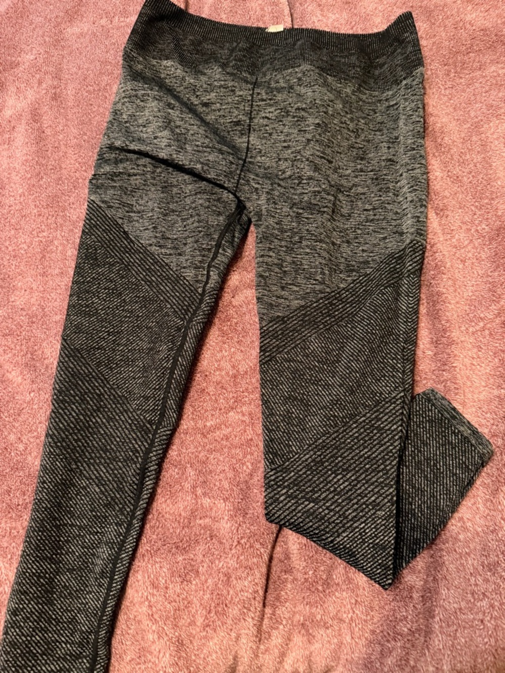 Seamless Heathered Black/Grey Women's Leggings